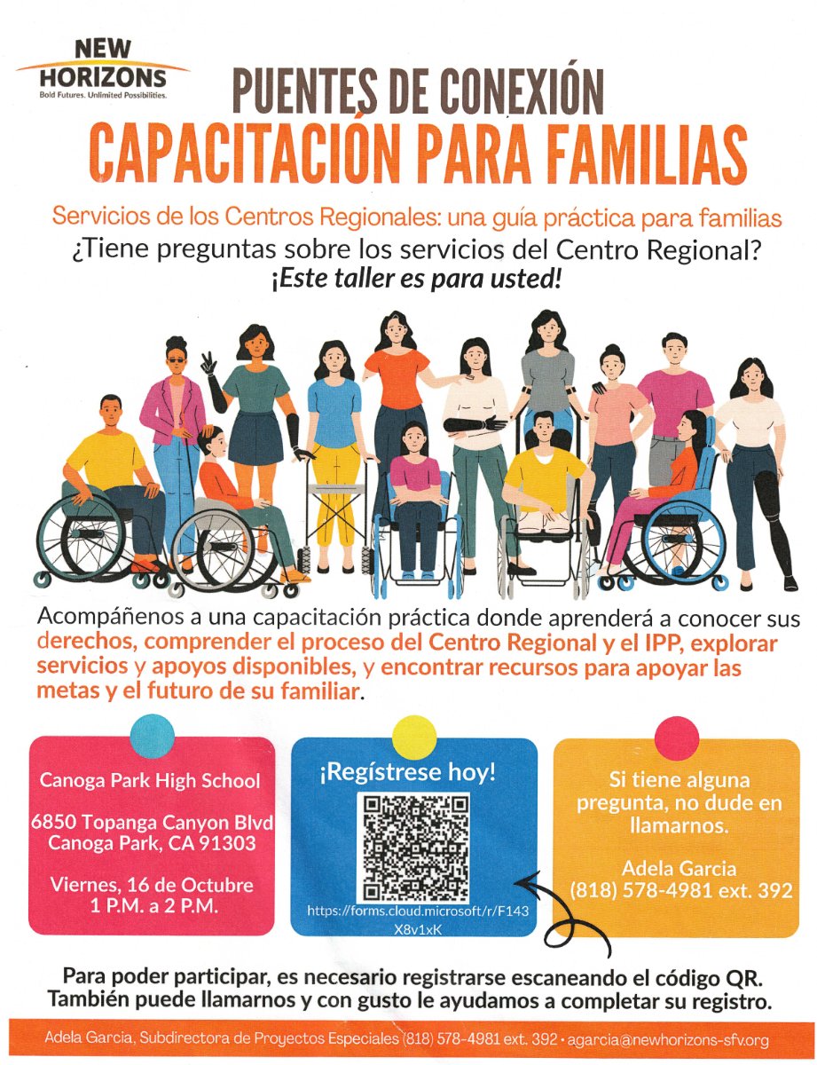 Puentes de Conexion flyer for parents